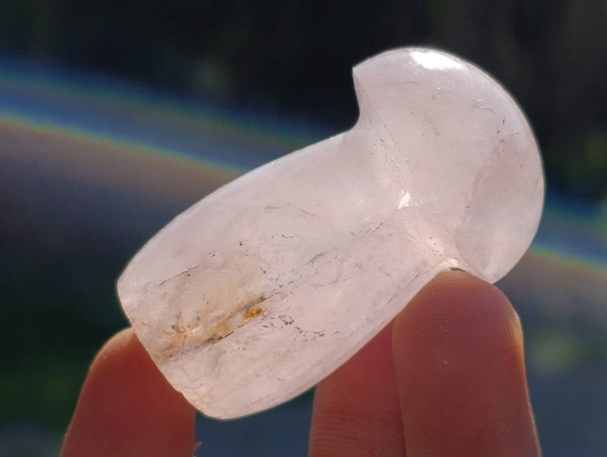 Polished Rose Quartz Mushrooms x 20 Madagascar - Toprock Gemstones and Minerals 