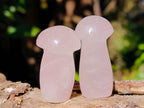 Polished Rose Quartz Mushrooms x 20 Madagascar - Toprock Gemstones and Minerals 