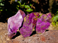Natural Stichtite Cobbed Specimens x 15 From Barberton, South Africa