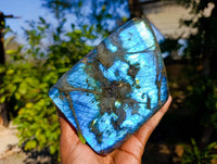 Polished Labradorite Standing Free Form x 1 From Tulear, Madagascar