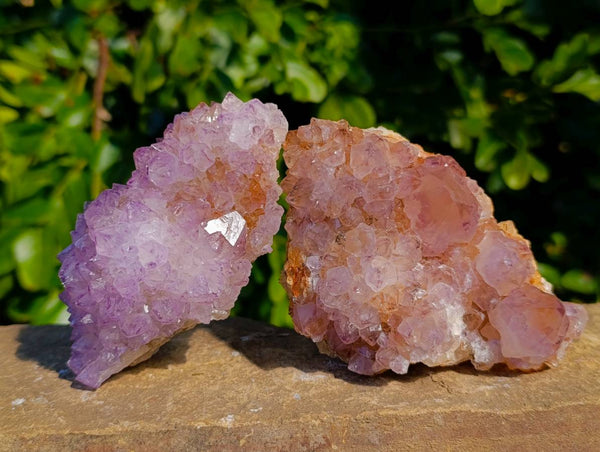 Natural Amethyst Spirit Quartz Clusters x 4 From Boekenhouthoek, South Africa