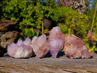 Natural Amethyst Spirit Quartz Clusters x 4 From Boekenhouthoek, South Africa