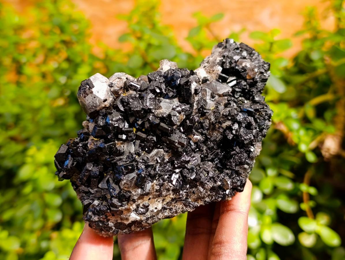 Natural Schorl Black Tourmaline Specimens x 3 From Erongo, Namibia - Toprock Gemstones and Minerals 