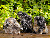 Natural Schorl Black Tourmaline Specimens x 3 From Erongo, Namibia