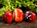 Polished Carnelian Agate Palm Stones x 12 From Madagascar - Toprock Gemstones and Minerals 