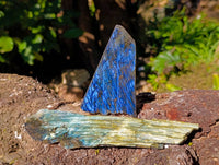 Polished On One Side Labradorite Slices x 6 From Tulear, Madagascar