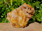 Natural Golden Limonite Quartz Geode Specimens x 2 From Zambia - Toprock Gemstones and Minerals 