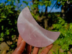 Polished Rose Quartz Moon Bowls x 3 From Madagascar - Toprock Gemstones and Minerals 