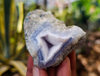 Natural Blue Lace Agate Geode Specimens x 24 From Nsanje, Malawi