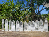 Polished Clear Quartz Crystals x 12 From Madagascar