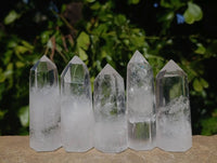 Polished Clear Quartz Crystals x 12 From Madagascar