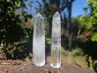 Polished Clear Quartz Crystals x 12 From Madagascar
