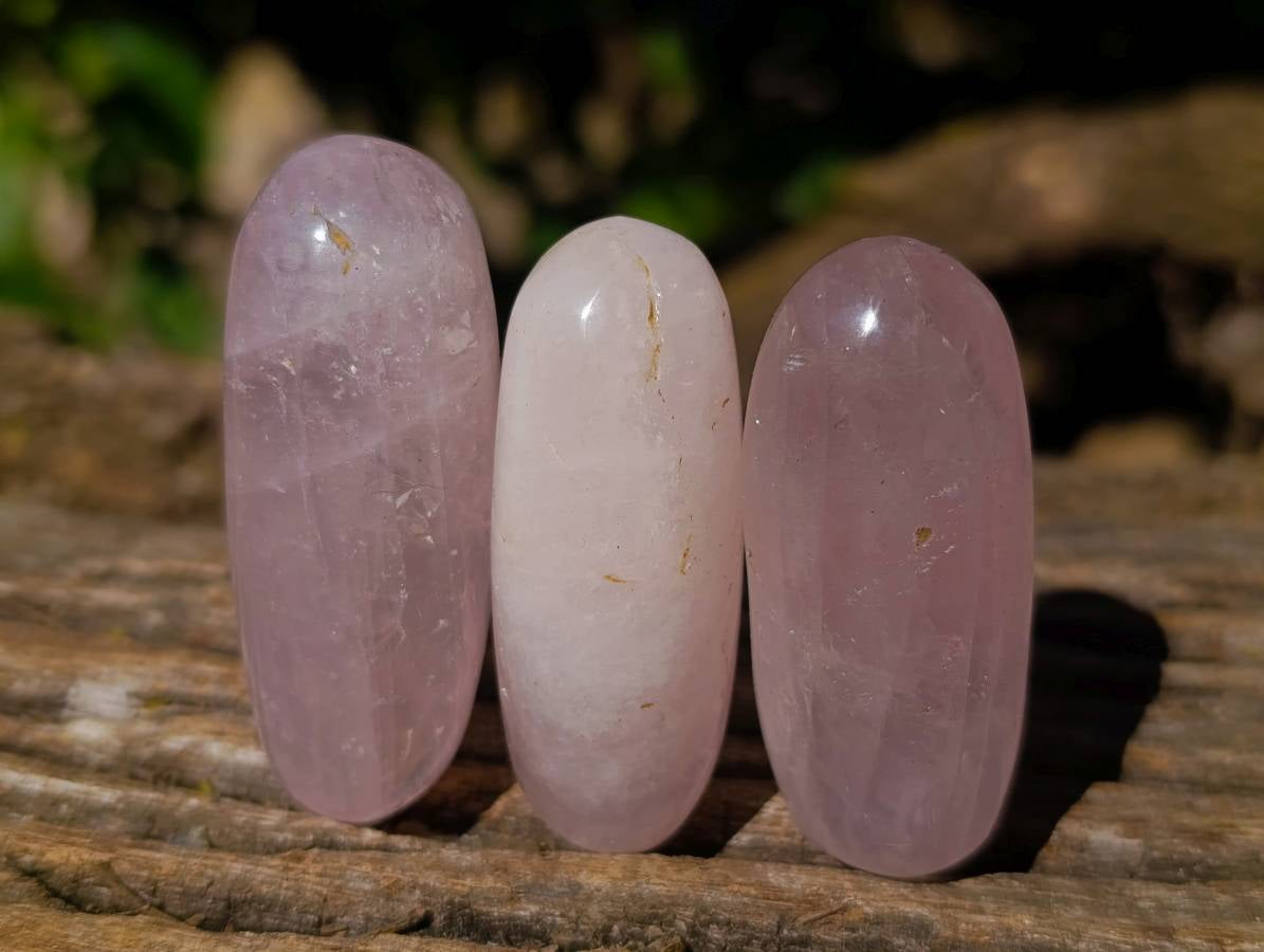 Polished Rose Quartz Bullets x 20 From Madagascar - Toprock Gemstones and Minerals 