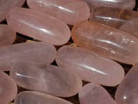 Polished Rose Quartz Bullets x 20 From Madagascar
