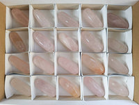 Polished Rose Quartz Bullets x 20 From Madagascar