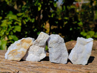 Natural Etched Blue Chalcedony Specimens x 12 From Nsanje, Malawi