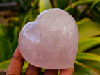 Polished Rose Quartz Hearts x 6 From Madagascar - Toprock Gemstones and Minerals 