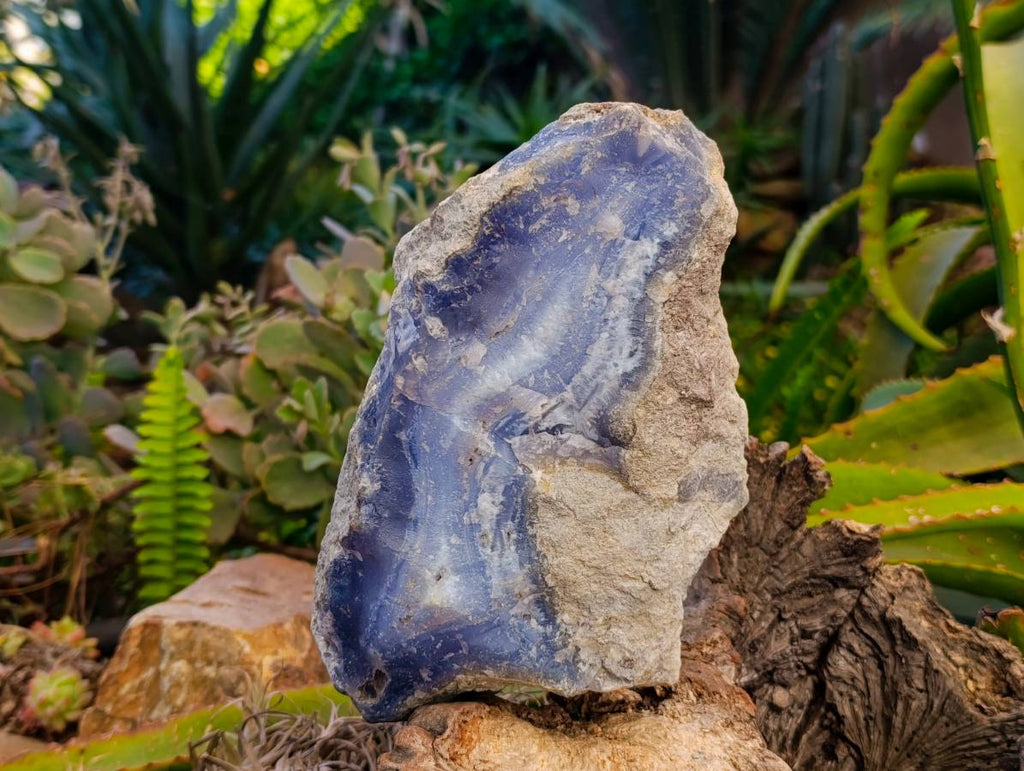 Natural Blue Lace Agate Specimen x 1 From Nsanje, Malawi - Toprock Gemstones and Minerals 