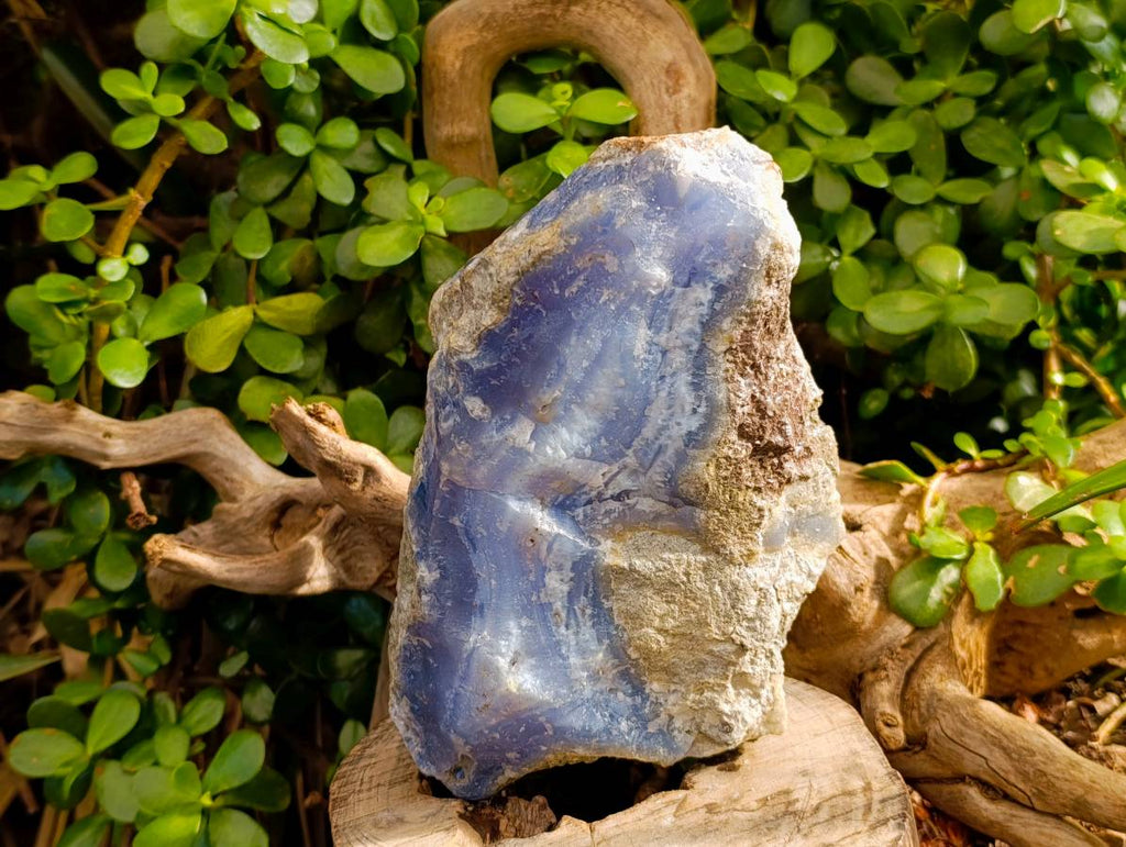 Natural Blue Lace Agate Specimen x 1 From Nsanje, Malawi - Toprock Gemstones and Minerals 