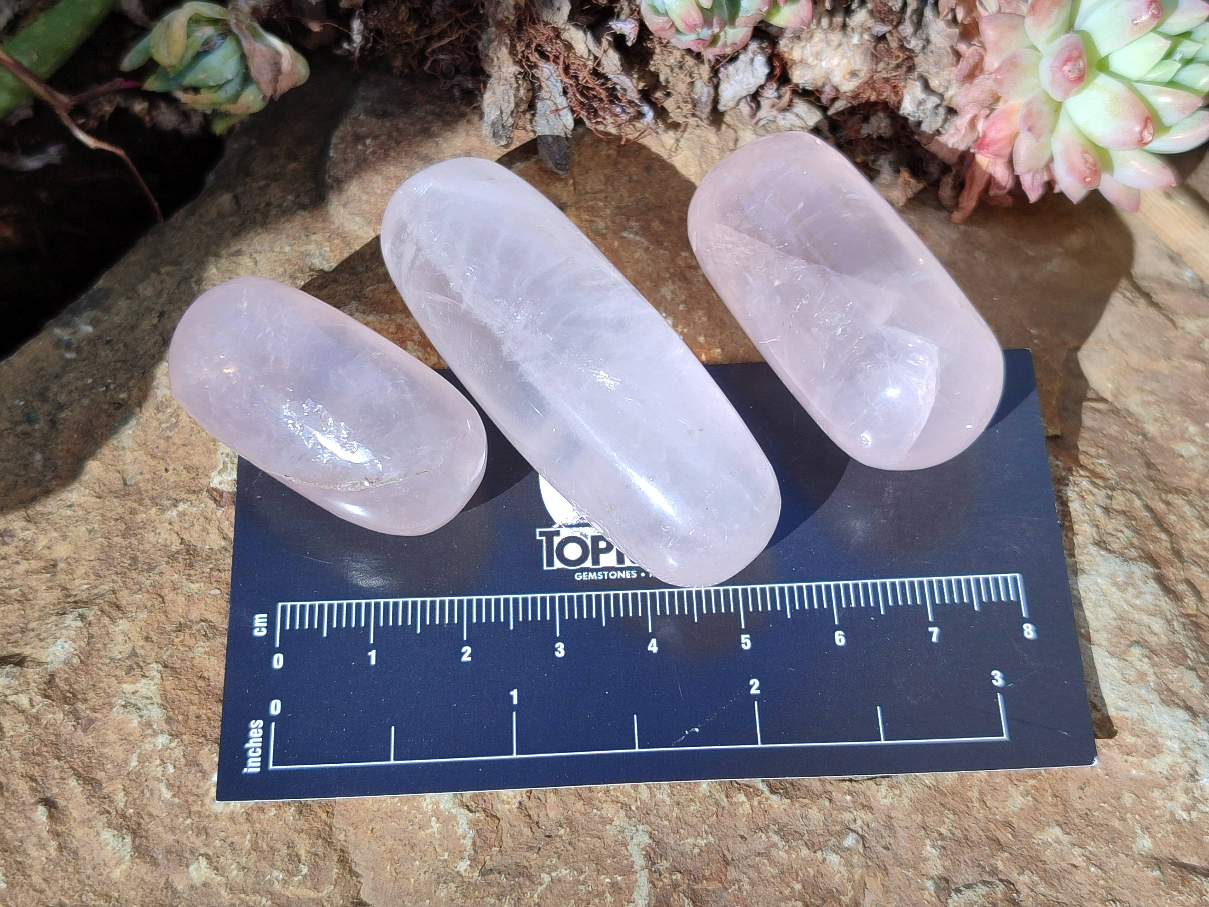 Polished Rose Quartz Hearts And Bullets x 22 From Madagascar - Toprock Gemstones and Minerals 