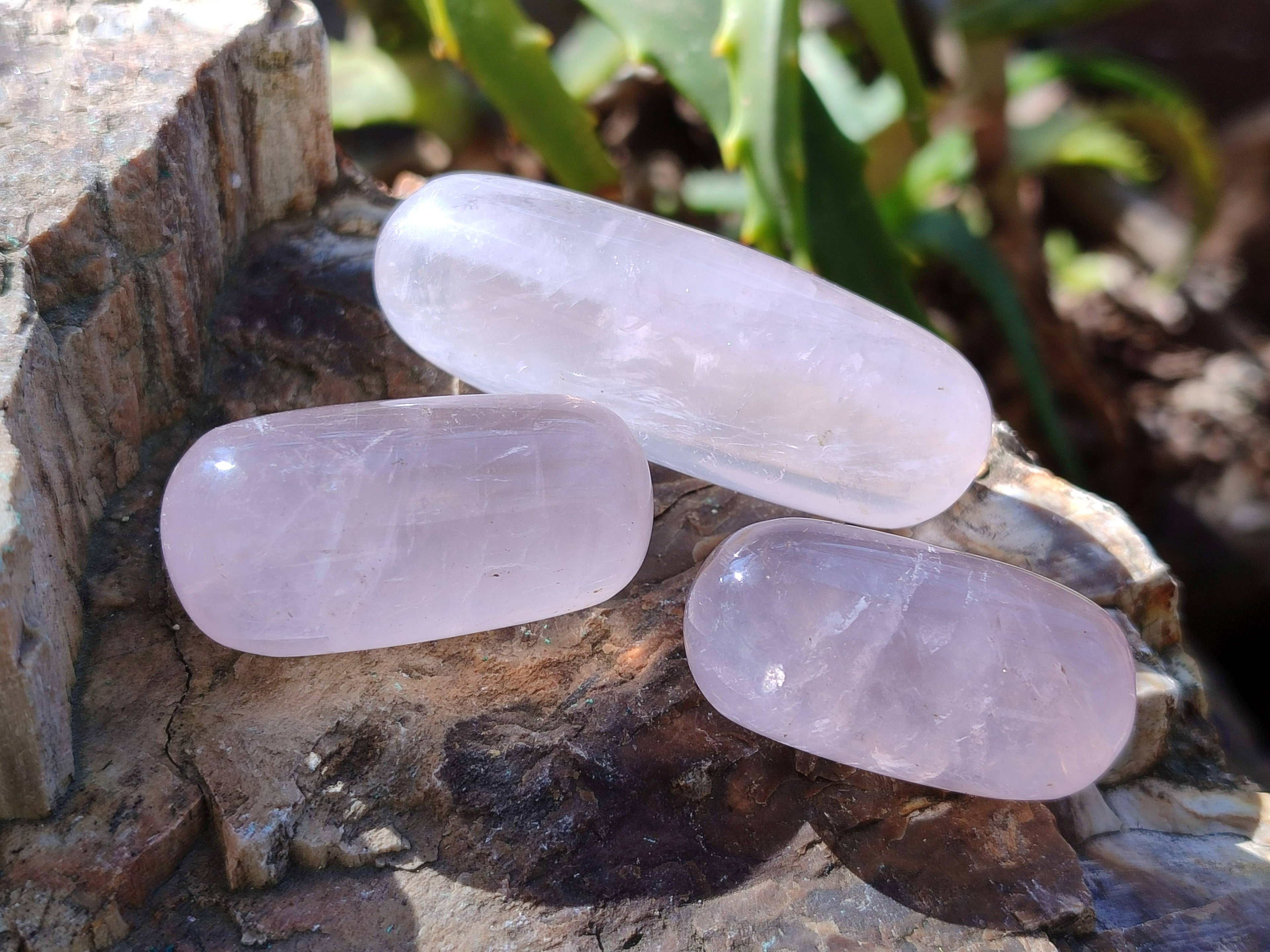Polished Rose Quartz Hearts And Bullets x 22 From Madagascar - Toprock Gemstones and Minerals 