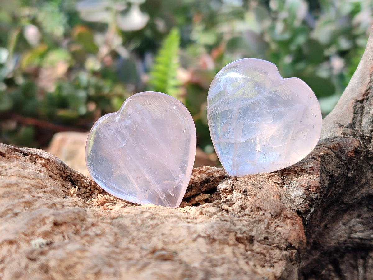 Polished Rose Quartz Hearts And Bullets x 22 From Madagascar - Toprock Gemstones and Minerals 