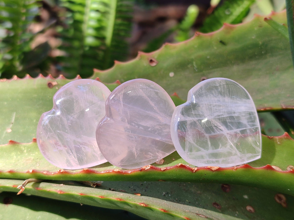 Polished Rose Quartz Hearts And Bullets x 22 From Madagascar - Toprock Gemstones and Minerals 