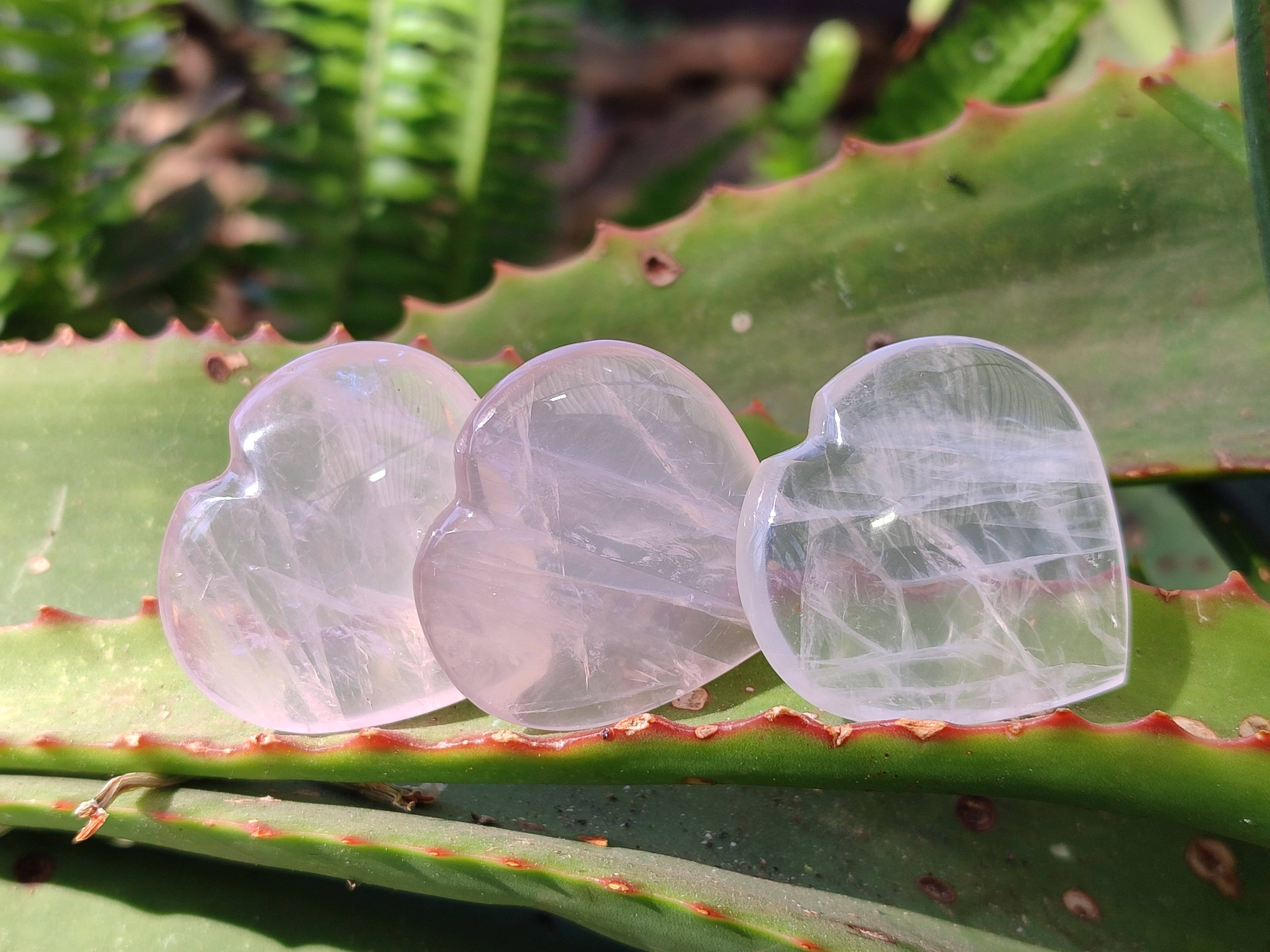 Polished Rose Quartz Hearts And Bullets x 22 From Madagascar - Toprock Gemstones and Minerals 