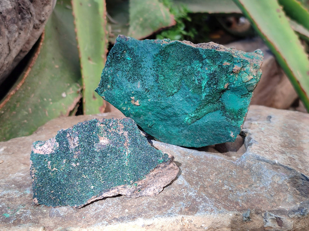 Natural Crystalline Malachite Specimens x 6 From Tenke Fungurume, Congo - Toprock Gemstones and Minerals 