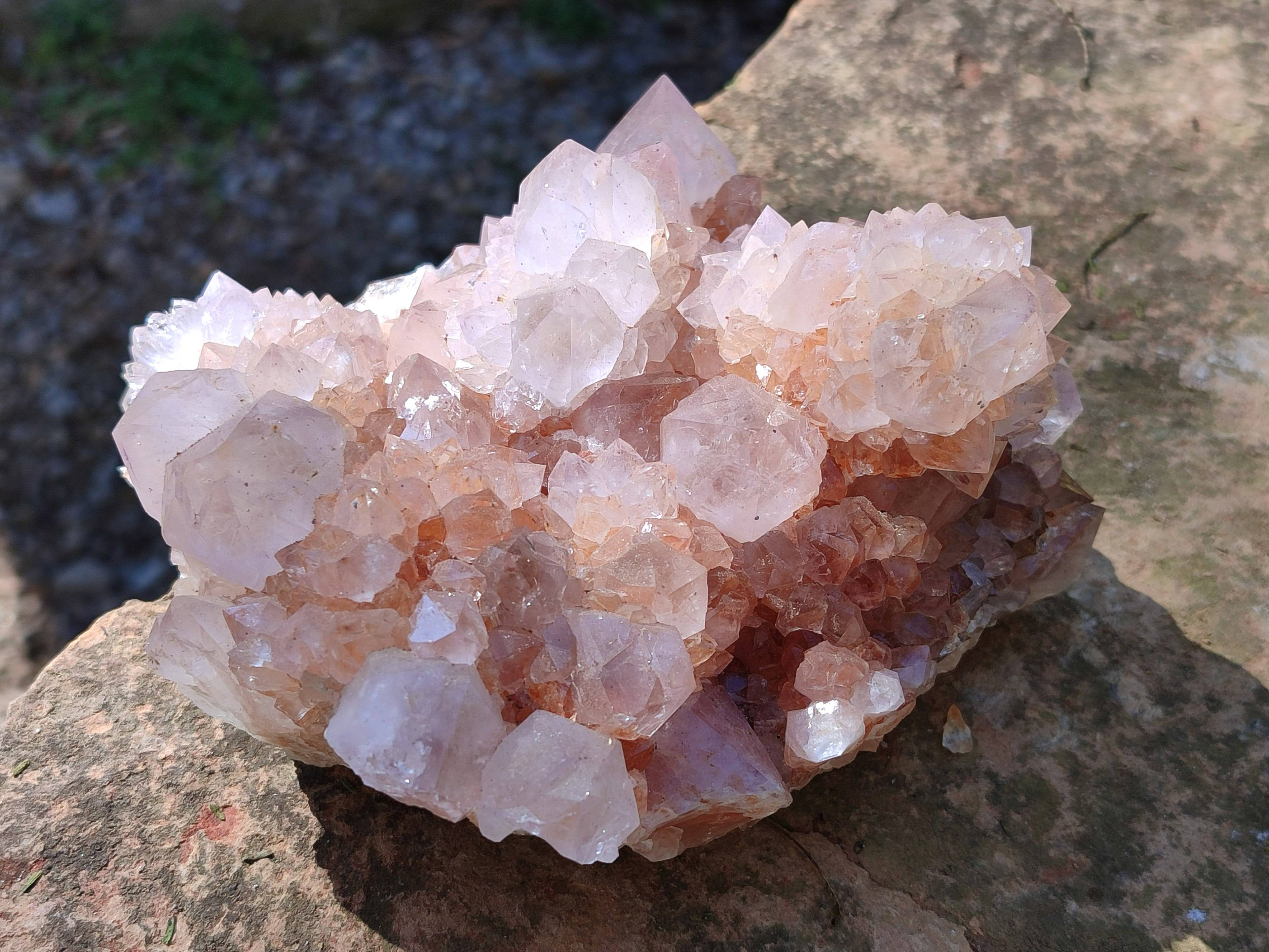 Natural Amethyst Spirit Quartz Clusters x 2 From Boekenhouthoek, South Africa - Toprock Gemstones and Minerals 