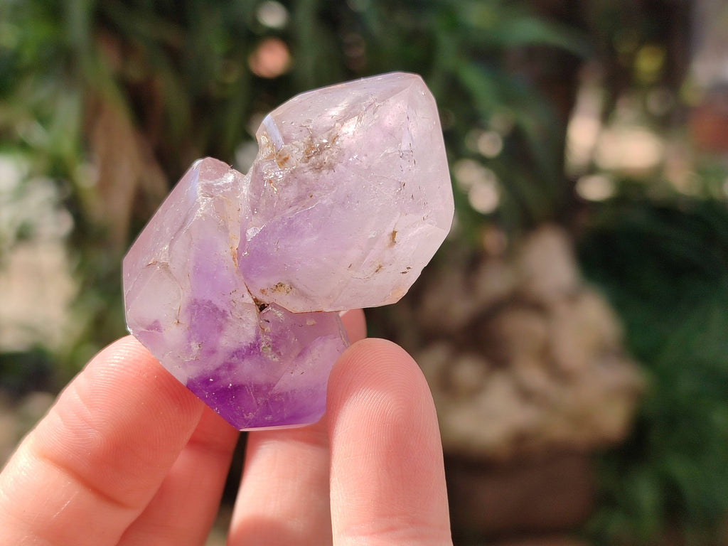 Polished Window Amethyst Crystals x 12 From Madagascar - Toprock Gemstones and Minerals 