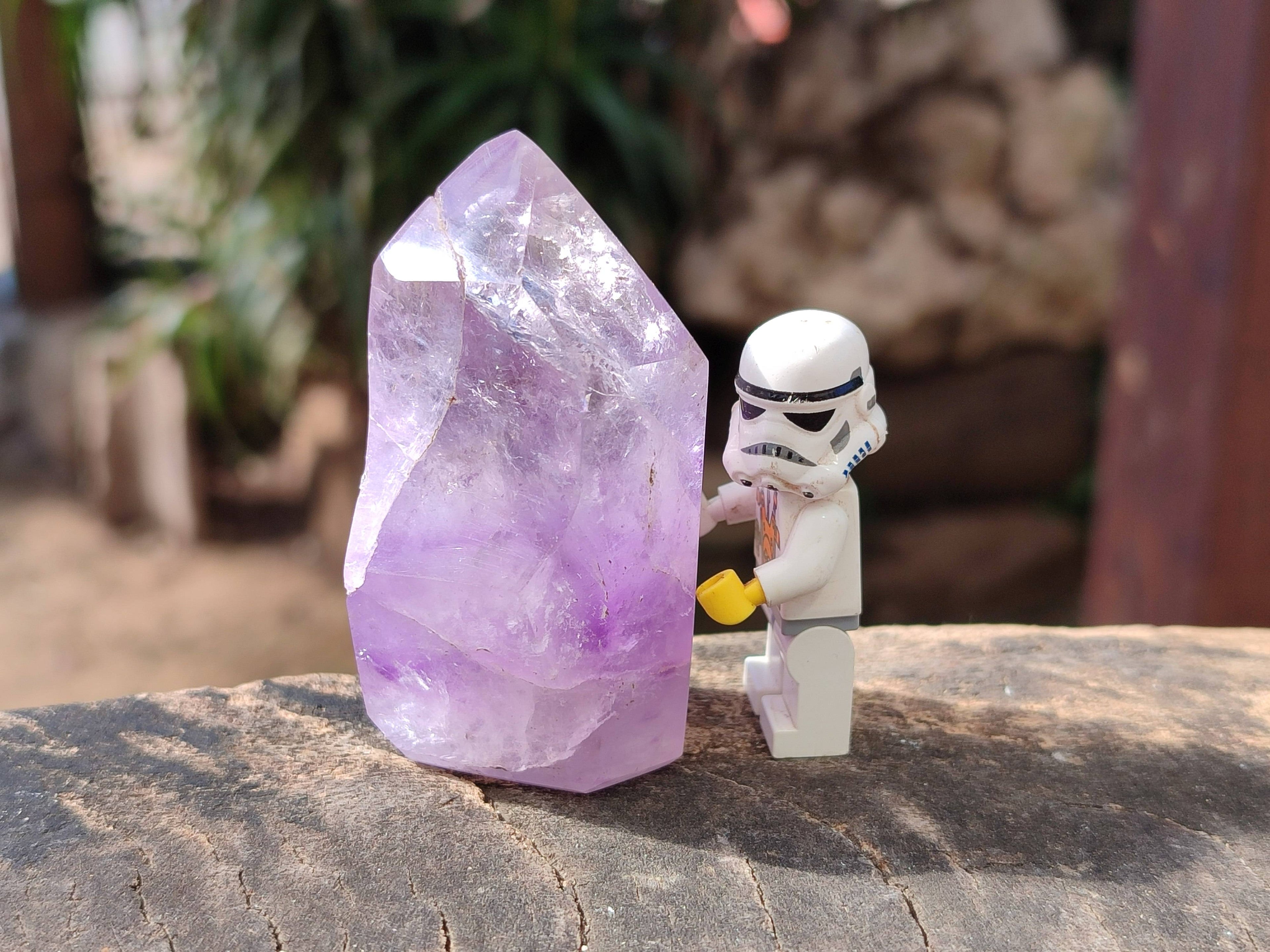 Polished Window Amethyst Crystals x 12 From Madagascar - Toprock Gemstones and Minerals 