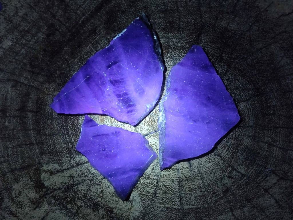 Polished Watermelon Fluorite Slices x 8 From Uis, Namibia - Toprock Gemstones and Minerals 