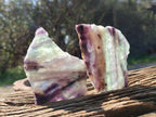 Polished Watermelon Fluorite Slices x 8 From Uis, Namibia - Toprock Gemstones and Minerals 