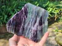 Polished Watermelon Fluorite Slices x 8 From Uis, Namibia - Toprock Gemstones and Minerals 