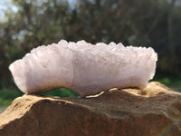 Natural Blue Lace Agate Geode Specimens x 6 From Malawi