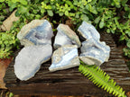 Natural Blue Lace Agate Geode Specimens x 6 From Malawi - Toprock Gemstones and Minerals 