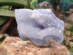 Natural Blue Lace Agate Geode Specimens x 6 From Malawi - Toprock Gemstones and Minerals 