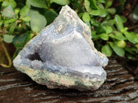 Natural Blue Lace Agate Geode Specimens x 6 From Malawi