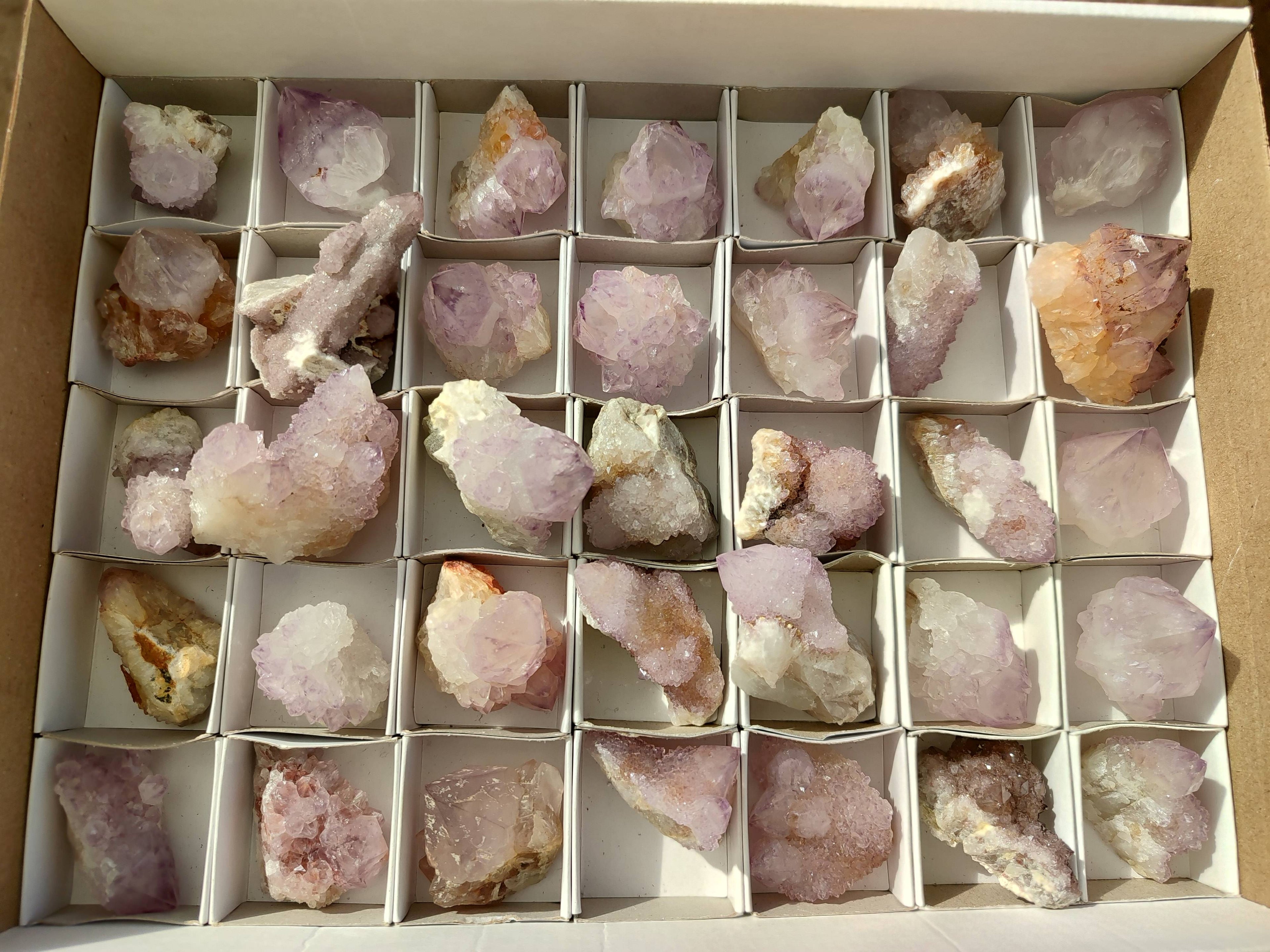 Natural Amethyst Spirit Quartz Crystals x 35 From Boekenhouthoek, South Africa - Toprock Gemstones and Minerals 