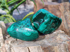 Polished Flower Malachite Free Forms x 6 From Congo - Toprock Gemstones and Minerals 