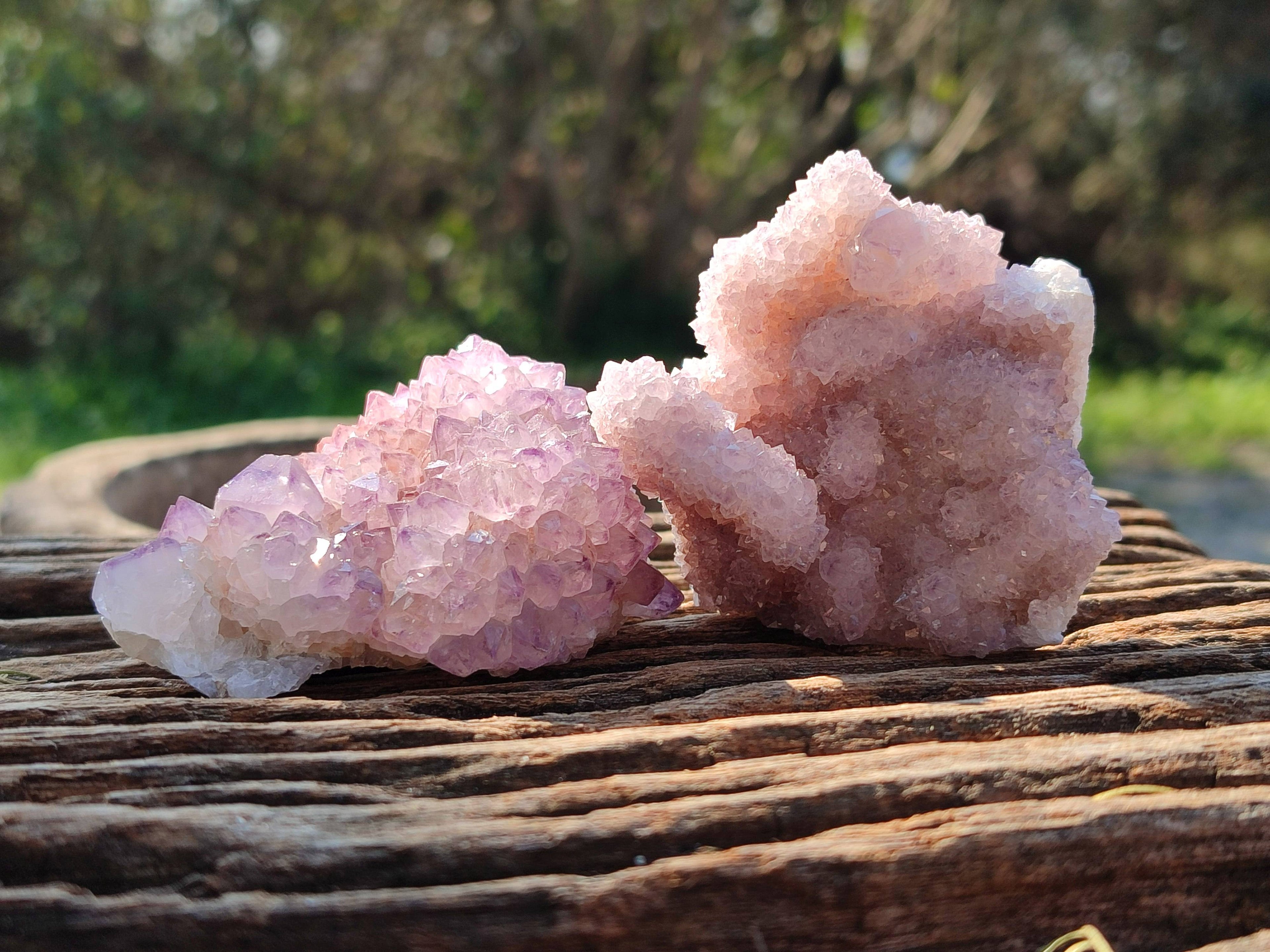 Natural Amethyst Spirit Quartz Clusters x 12 From Boekenhouthoek, South Africa - Toprock Gemstones and Minerals 