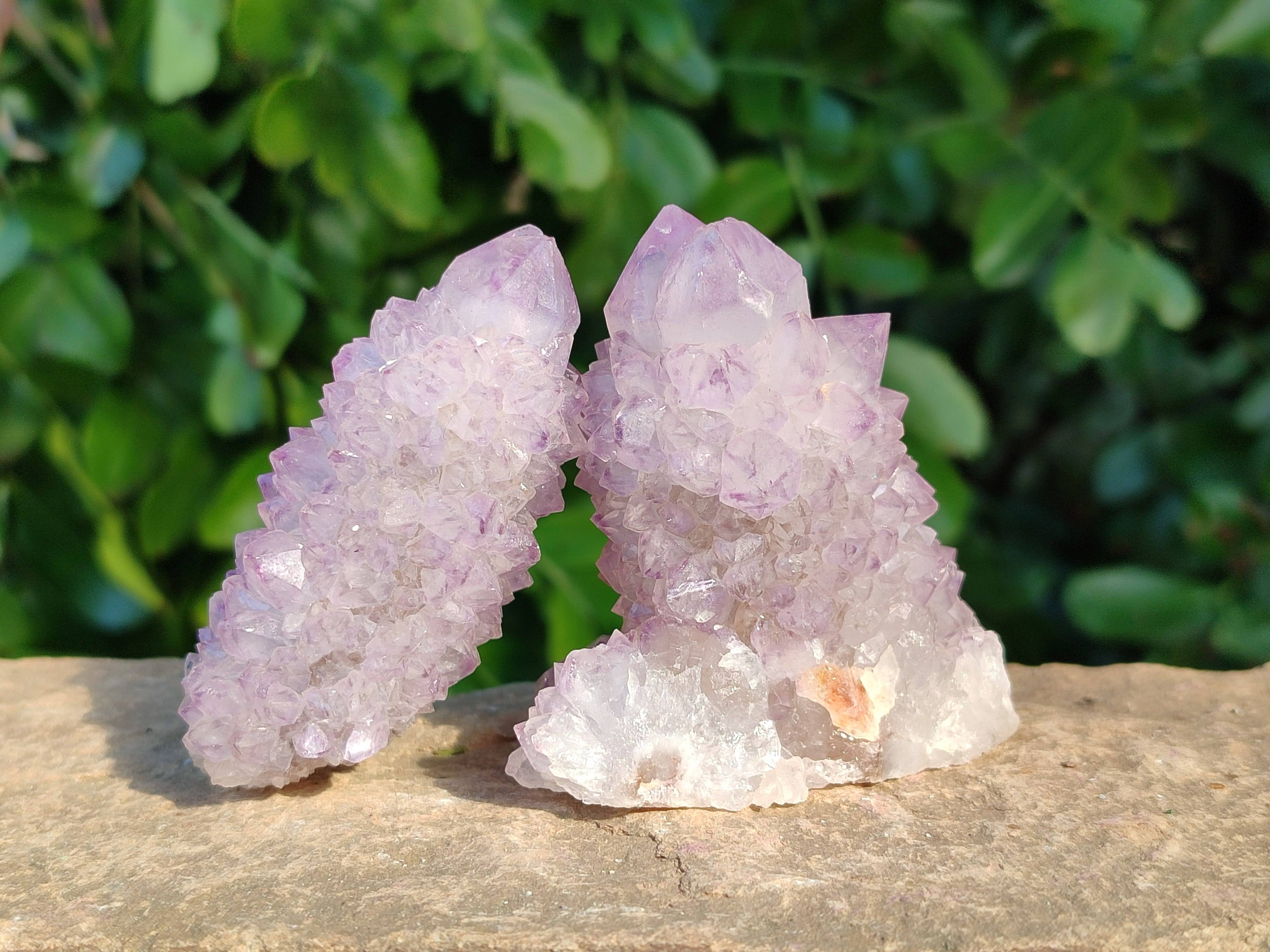 Natural Amethyst Spirit Quartz Clusters x 12 From Boekenhouthoek, South Africa - Toprock Gemstones and Minerals 