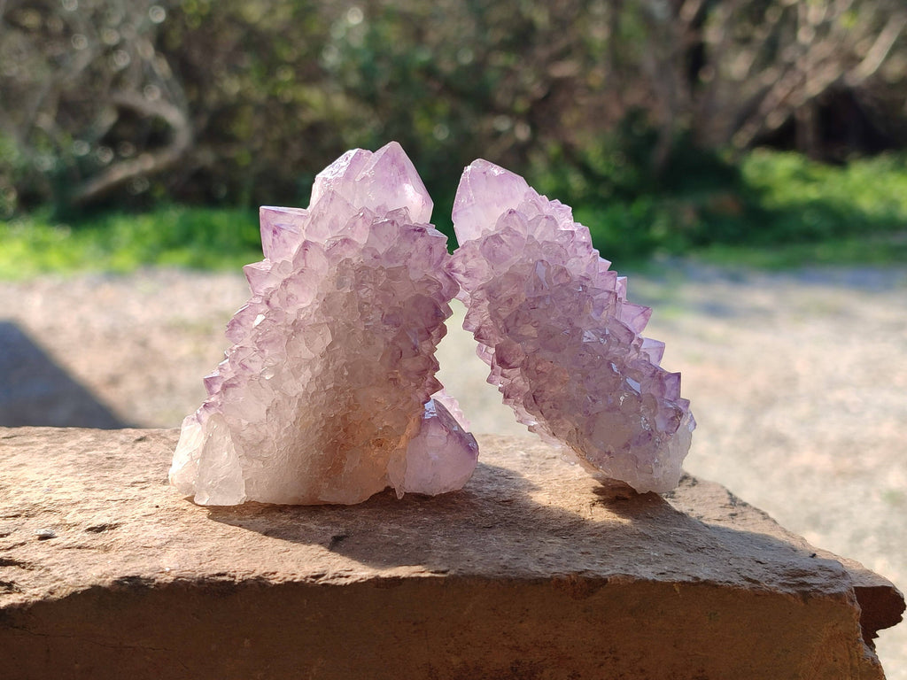 Natural Amethyst Spirit Quartz Clusters x 12 From Boekenhouthoek, South Africa - Toprock Gemstones and Minerals 