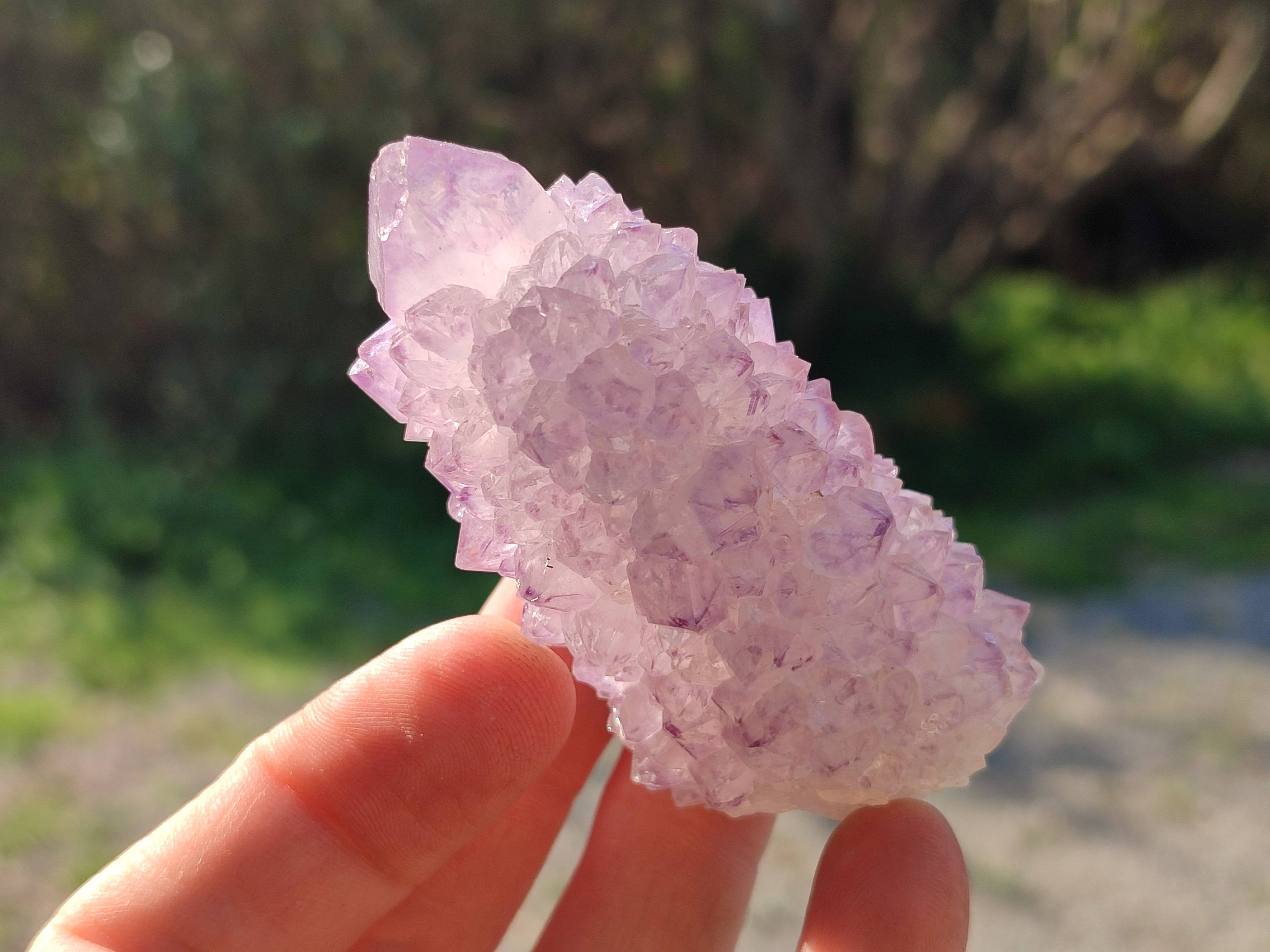 Natural Amethyst Spirit Quartz Clusters x 12 From Boekenhouthoek, South Africa - Toprock Gemstones and Minerals 