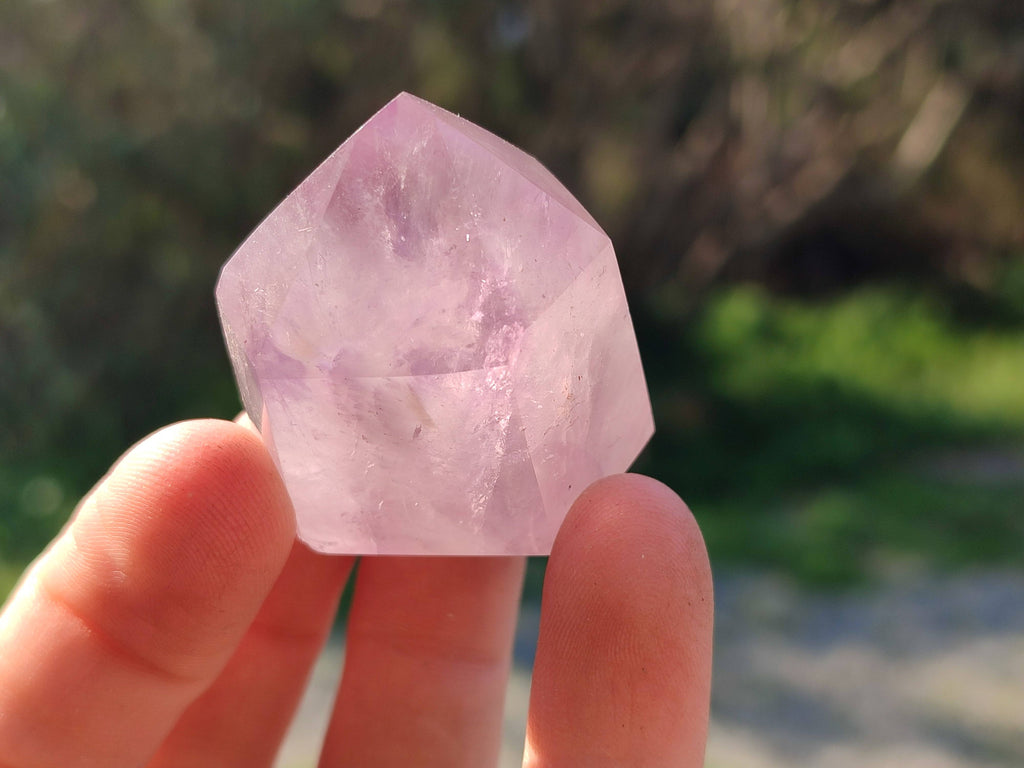 Polished Window Amethyst Crystals x 12 From Madagascar - Toprock Gemstones and Minerals 