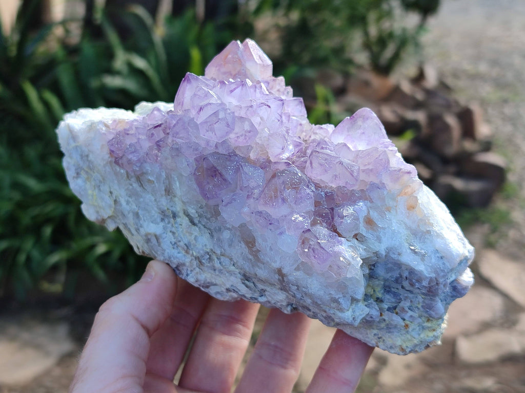 Natural Amethyst Spirit Quartz Clusters x 3 From Boekenhouthoek, South Africa - Toprock Gemstones and Minerals 