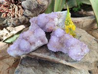 Natural Amethyst Spirit Quartz Clusters x 3 From Boekenhouthoek, South Africa