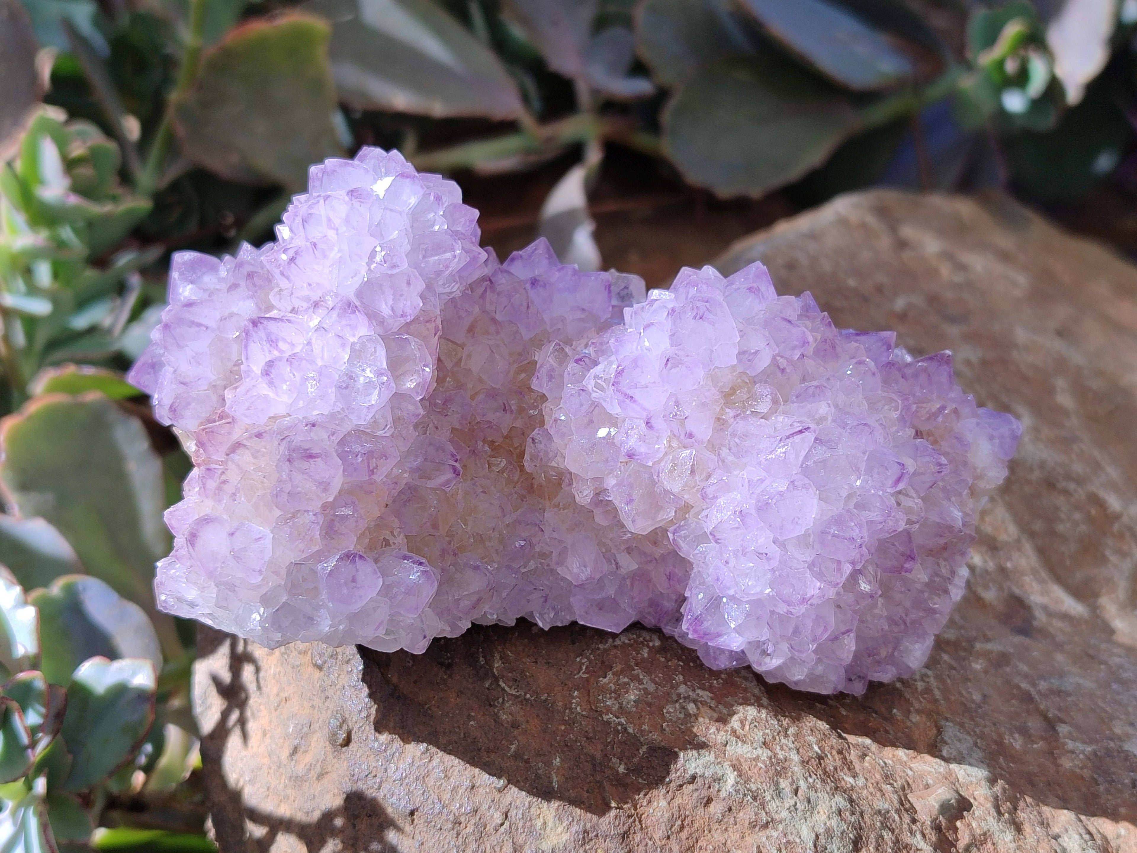 Natural Amethyst Spirit Quartz Clusters x 3 From Boekenhouthoek, South Africa - Toprock Gemstones and Minerals 