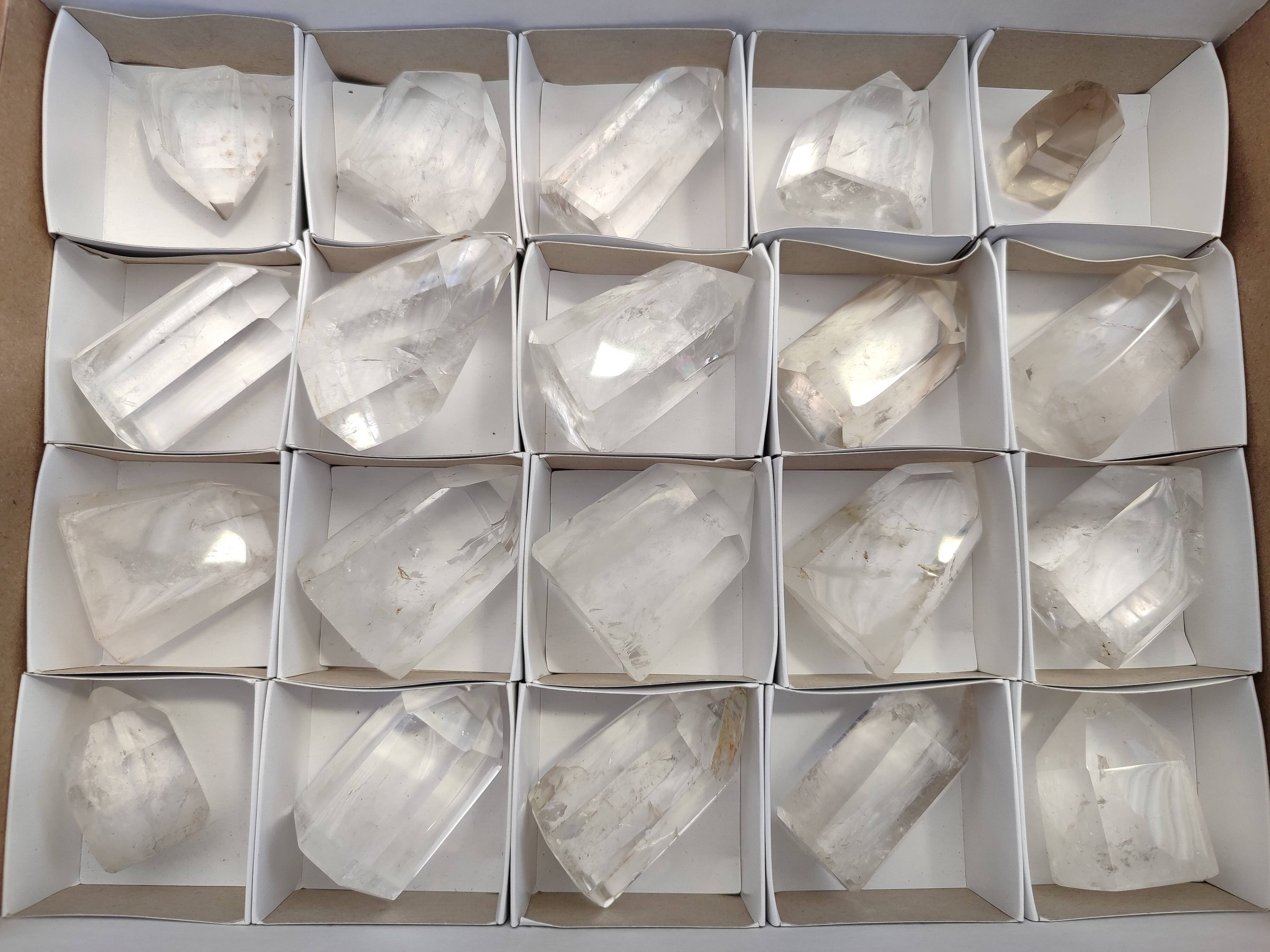 Polished Clear Quartz Points x 20 From Madagascar - Toprock Gemstones and Minerals 